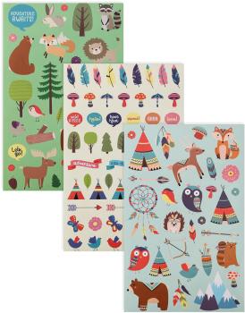 I AM CREATIVE Stickerbook 4087.493 Wild & Free, 6 Blatt