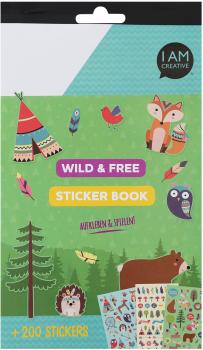 I AM CREATIVE Stickerbook 4087.493 Wild & Free, 6 Blatt