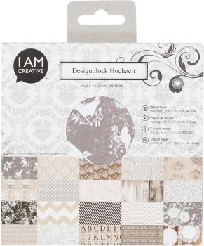 I AM CREATIVE Design Papier Set 4088.1 Hochzeit 15.2x15.2cm, 40 Stk.