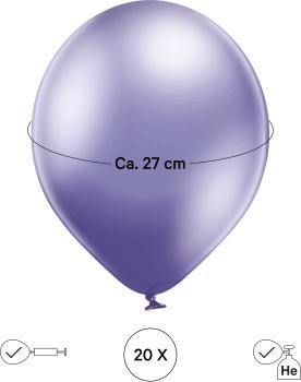 I AM CREATIVE Ballons Metallic Mix 27cm 6010.83 lavendel 20 Stück