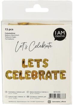 I AM CREATIVE Folienballon, Celebrate 35cm 6010.93 gold