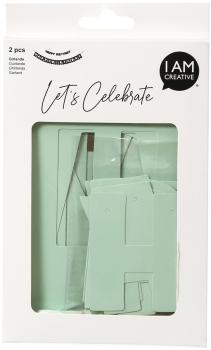 I AM CREATIVE Girlande, Birthday,mint,230cm 6010.963 2 Stück