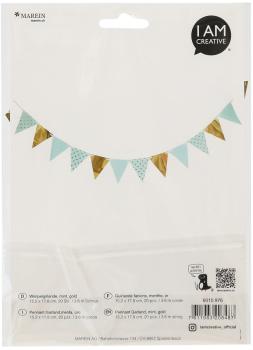 I am creative wimpelgirlande, 3.6m 6010.976 mint, gold - I-am-creative-6010.976-7611983208487-02.jpg