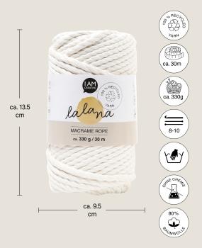 I AM CREATIVE Macrame Rope 6205.02 cream 5mm, 330g