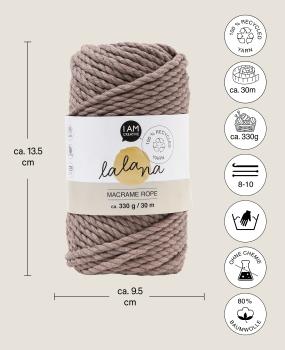 I AM CREATIVE Macrame Rope 6205.04 coffee 5mm, 330g