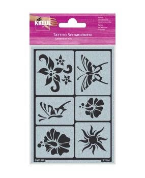 I AM CREATIVE Tattoo Schablone CKH62144 Sonne, Blume, Schm.