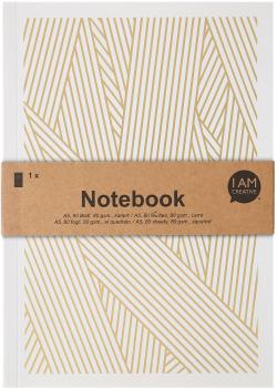 I AM CREATIVE Notizbuch A5 MAA4005.16 gold/grau 80 Seiten