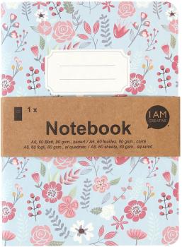 I AM CREATIVE Notizbuch A6 MAA4005.19 blau 60 Seiten