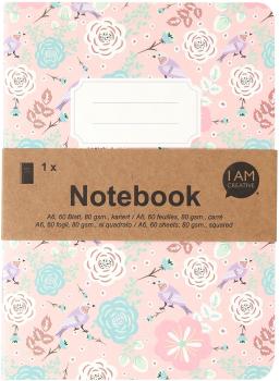 I AM CREATIVE Notizbuch A6 MAA4005.36 rosa 60 Seiten