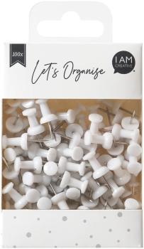 I AM CREATIVE Pinnadeln Let`s Organize MAA4035.15 weiss, 9x24cm 100 Stück