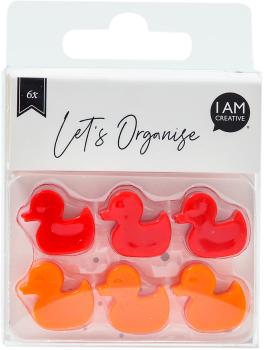 I AM CREATIVE Magnet Ente Let`s Organize MAA4035.48 rot 6 Stück