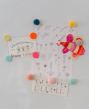 I AM CREATIVE Magnet Pompon Let`s Organize MAA4035.52 6 Stück