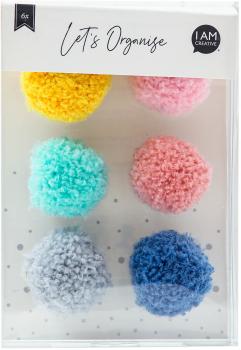 I AM CREATIVE Magnet Pompon Let`s Organize MAA4035.52 6 Stück