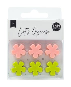 I AM CREATIVE Magnet Blume Let`s Organize MAA4035.59 pastell 6 Stück