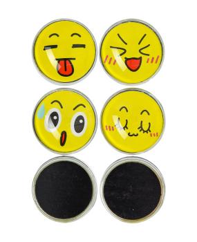 I AM CREATIVE Magnet Smiley Let`s Organize MAA4035.64 Glas, 30mm 6 Stück