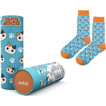 I-TOTAL Socken, Orange Cat XL2823 hellblau