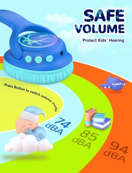 ICLEVER Headphone Kids BT & Cable LED C10-2083N-01 74/85/94 dB, 43h blue