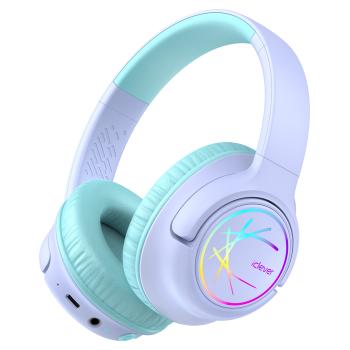 ICLEVER Headphone Kids BT & Cable LED C10-2083N-02 74/85/94 dB, 43h purple