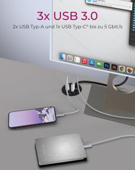 Icy box in-desk usb hub 60 mm black ib-hub1404a 2x usb 3.0, usb-c, 3,5mm, sd - Icy-box-ib-hub1404a-4250078166306-02.jpg