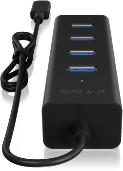 ICY BOX 4 Port Hub Type C USB 3.0 IB-HUB1409-C3 Aluminium black