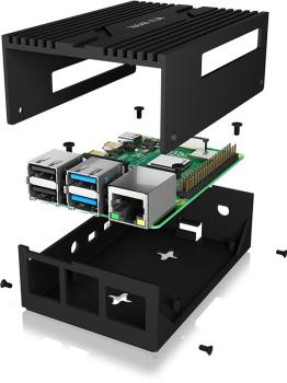 ICY BOX Gehäuse für Raspberry Pi 4, IB-RP111 Aluminiumgehäuse