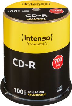 INTENSO CD-R Cake Box 80MIN/700MB 1001126 52X 100 PCS