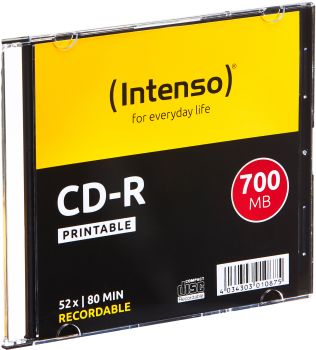 INTENSO CD-R Slim 80MIN/700MB 1801622 52x Printable 10 Pcs