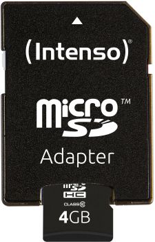 INTENSO micro SDHC Card Class 10 4GB 3413450