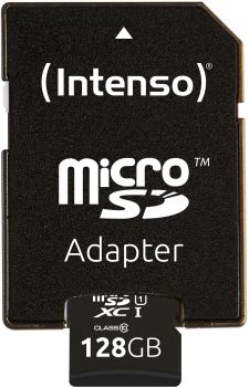 INTENSO Micro SDXC Card PREMIUM 128GB 3423491 with adapter, UHS-I