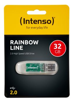 INTENSO USB-Stick Rainbow Line 32GB 3502480 USB 2.0 transparent