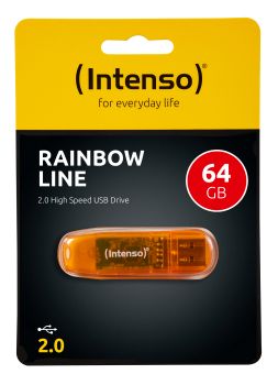 INTENSO USB-Stick Rainbow Line 64GB 3502490 USB 2.0 orange