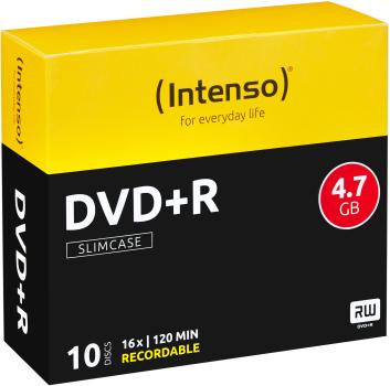 INTENSO DVD+R Slim 4.7GB 4111652 16x 10 Pcs