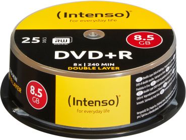 INTENSO DVD+R Cake Box 8.5GB 4311144 8X DL 25 PCS