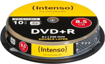 INTENSO DVD+R Cake Box 8.5GB 4381142 8X DL print. 10 PCS