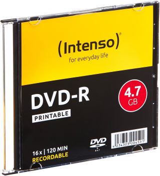 INTENSO DVD-R Slim 4.7GB 4801652 16x Printable 10 Pcs