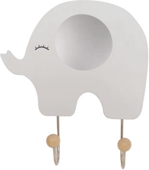 JABADABADO Garderobe Elefant R16044 grau 17x18cm