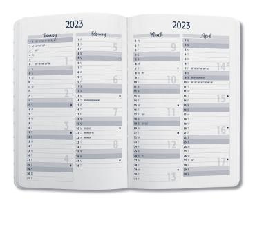 JOLIE Wochenkalender A6 2024 J4100 indigo blue, 2S/1W, d/gb/f/nl