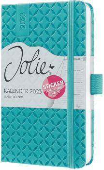 JOLIE Wochenkalender A6 2024 J4102 aqua green,2S/1W,d/gb/f/nl