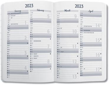 JOLIE Wochenkalender A5 2024 J4113 sky blue,2S/1W,d/gb/f/nl