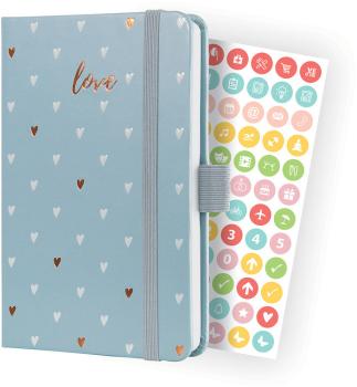 JOLIE Wochenkalender A6 2024 J4334 grey Love, 2S/1W,d/gb/f/nl