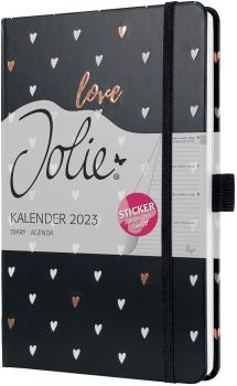 JOLIE Wochenkalender A5 2024 J4335 dark Love, 2S/1W,d/gb/f/nl