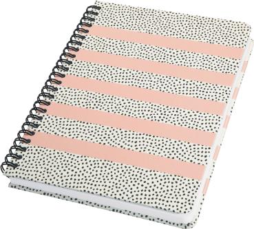 JOLIE Notiz-Spiralbuch A5 JN600 SweetDots,Dot-Lineatur,120S.