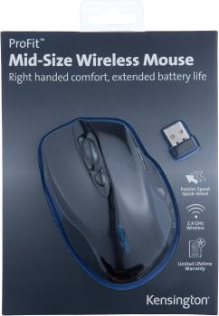 KENSINGTON Pro Fit Mid-Size Mouse K72405EU wireless blk