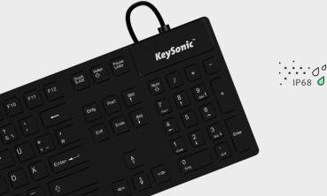 KEYSONIC Industrietastatur KSK-8030 IN (CH) 105 Tasten, USB, Deutsch