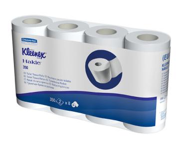 KLEENEX Toilettenpapier weiss 18442 350 Blatt, 2-lagig 8 Stück