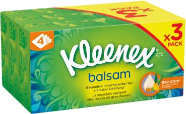 KLEENEX Kosmetiktücher Box Balsam 3392005 3x60 Stück