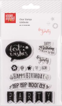 KNORR PRANDELL Stempelmotiv Clear Stamp 2118834005 Celebrate 15-teilig