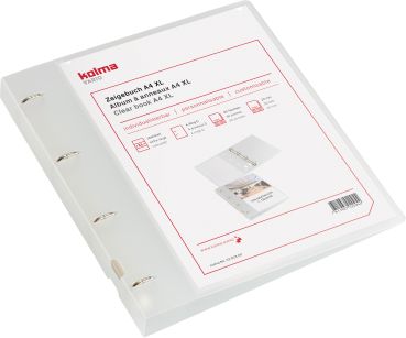 KOLMA Zeigebuch Vario XL KF A4 02.018.00 weiss, 4-Ring 20mm