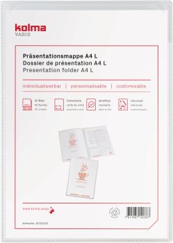 KOLMA Präsentationsmappe Vario A4 10.010.00 transparent, Fronttasche