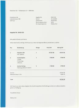 KOLMA Offertmappe Plast. A4 10.742.20 Boden opak weiss